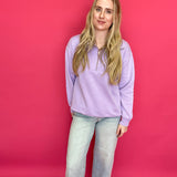 The Isabella Half-Zip Sweatshirt in Purple - Shabby 2 Chic Boutiques