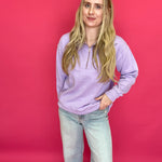 The Isabella Half-Zip Sweatshirt in Purple - Shabby 2 Chic Boutiques