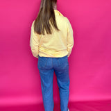 The Isabella Half-Zip Sweatshirt in Yellow - Shabby 2 Chic Boutiques