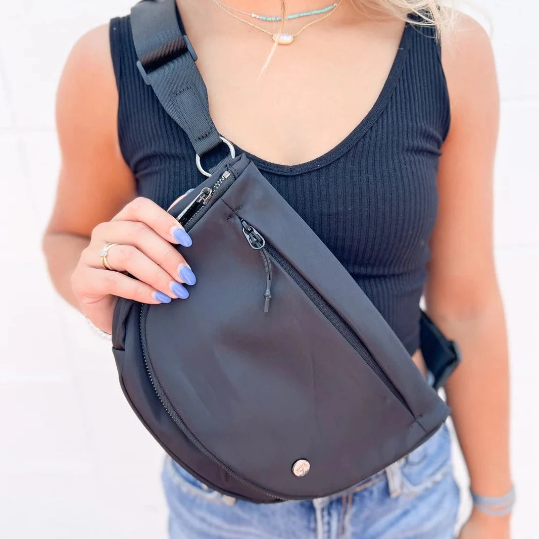 The Jet Setter Bum Bag in Black