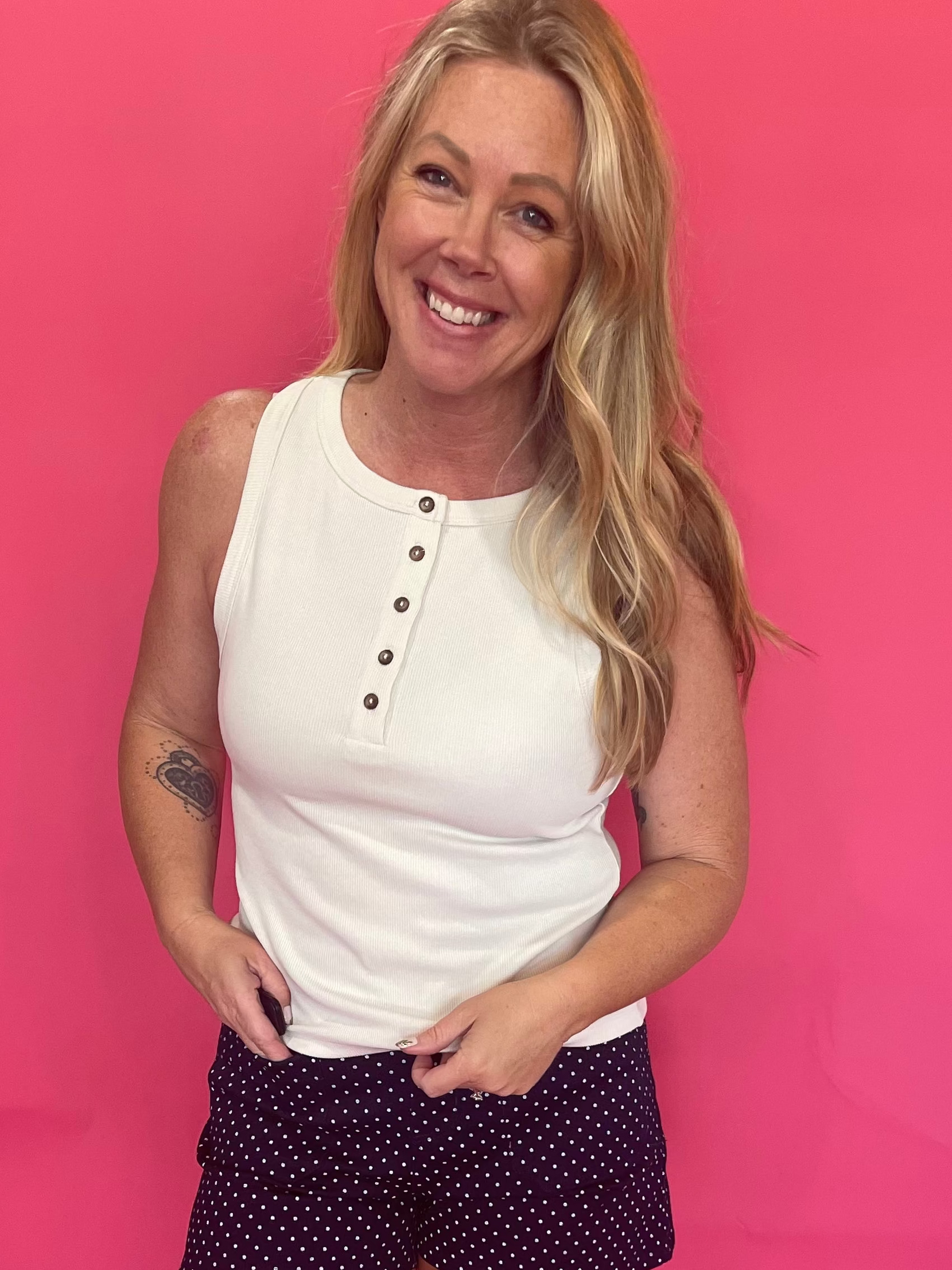 The “Just One More Errand” Henley Tank - Shabby 2 Chic Boutiques