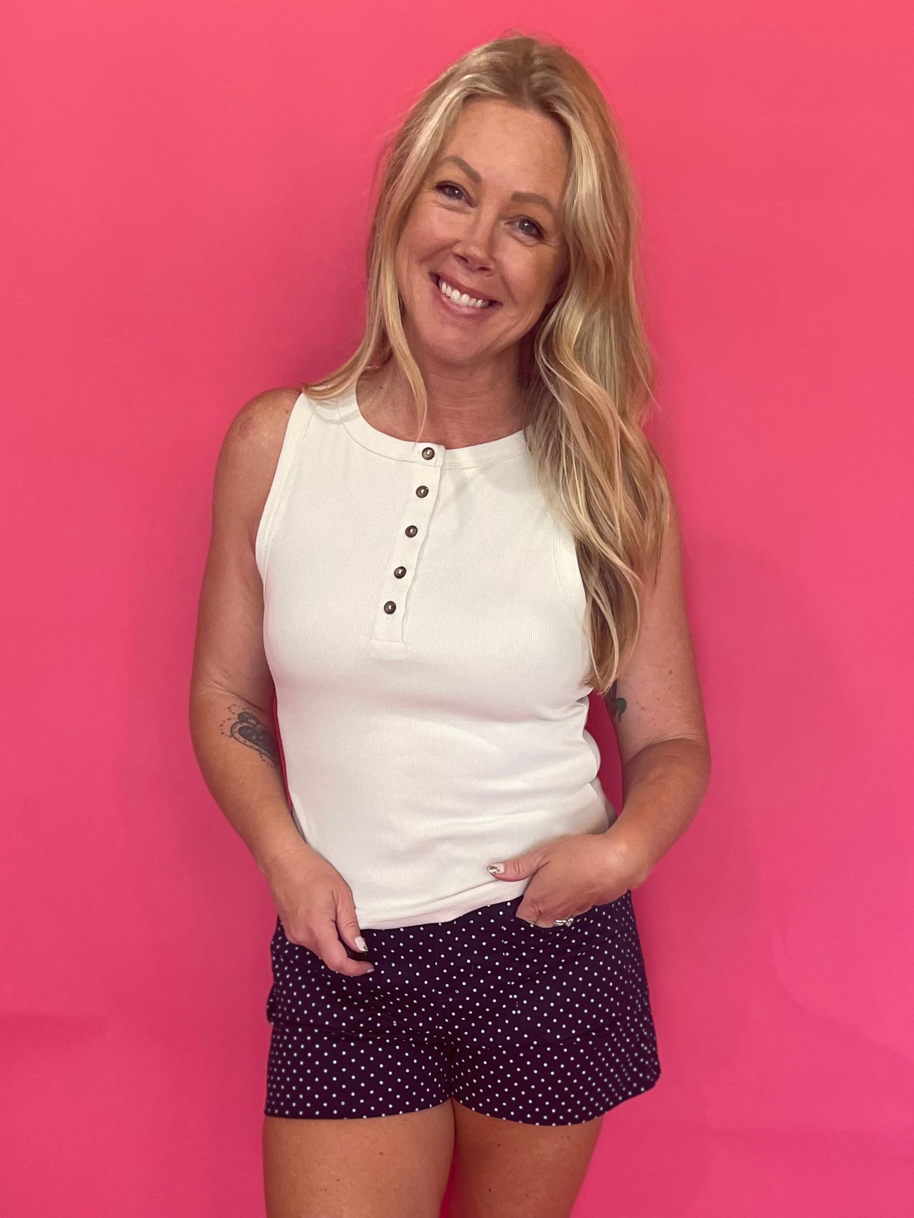 The “Just One More Errand” Henley Tank - Shabby 2 Chic Boutiques