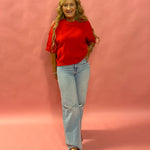 The Laidback Luxe Sweater in Red - Shabby 2 Chic Boutiques