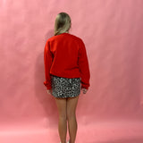 The Laidback Luxe Sweater in Red