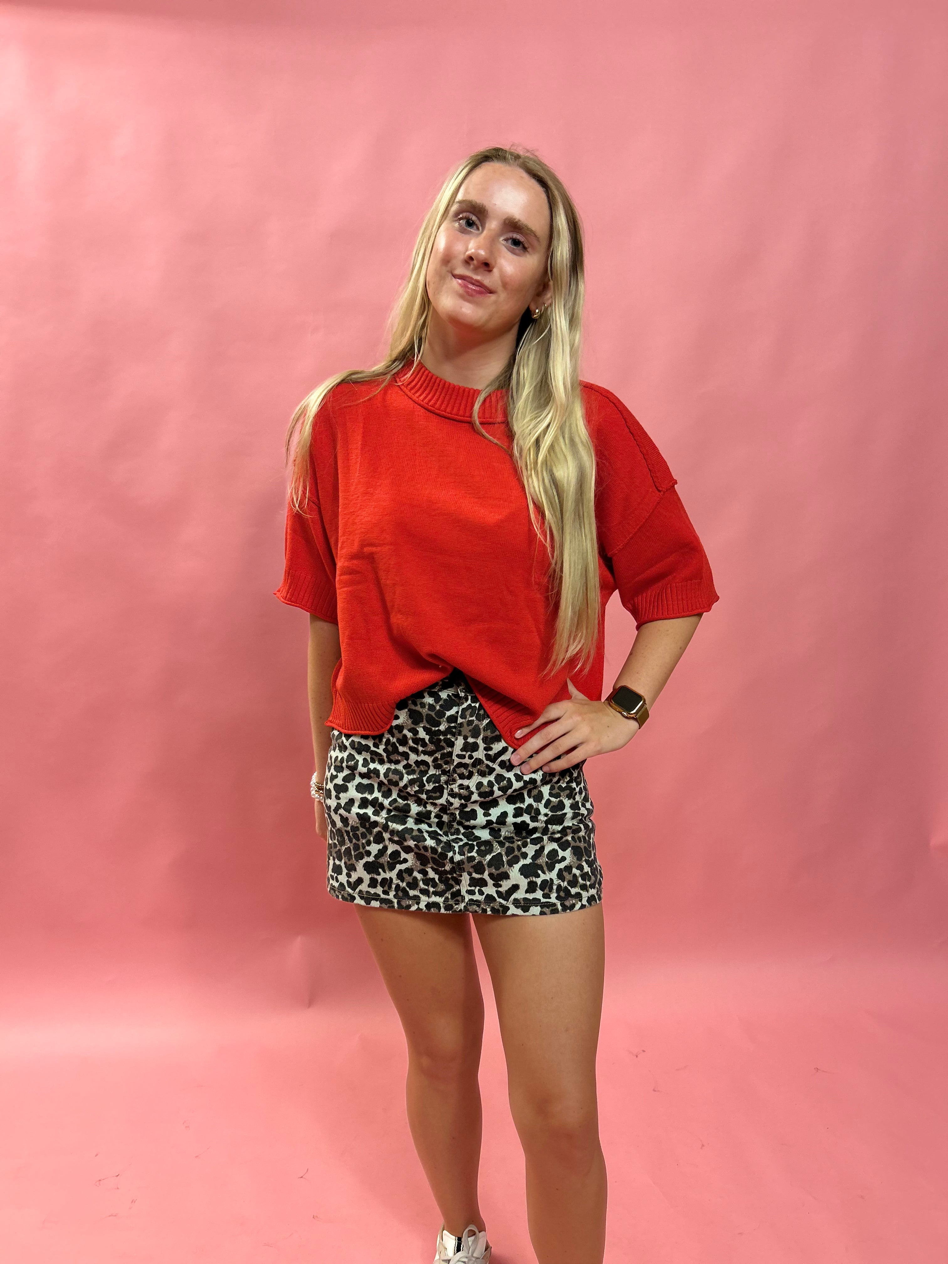 The Laidback Luxe Sweater in Red