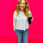 The Mint Days Striped Button-Up Sweater - Shabby 2 Chic Boutiques