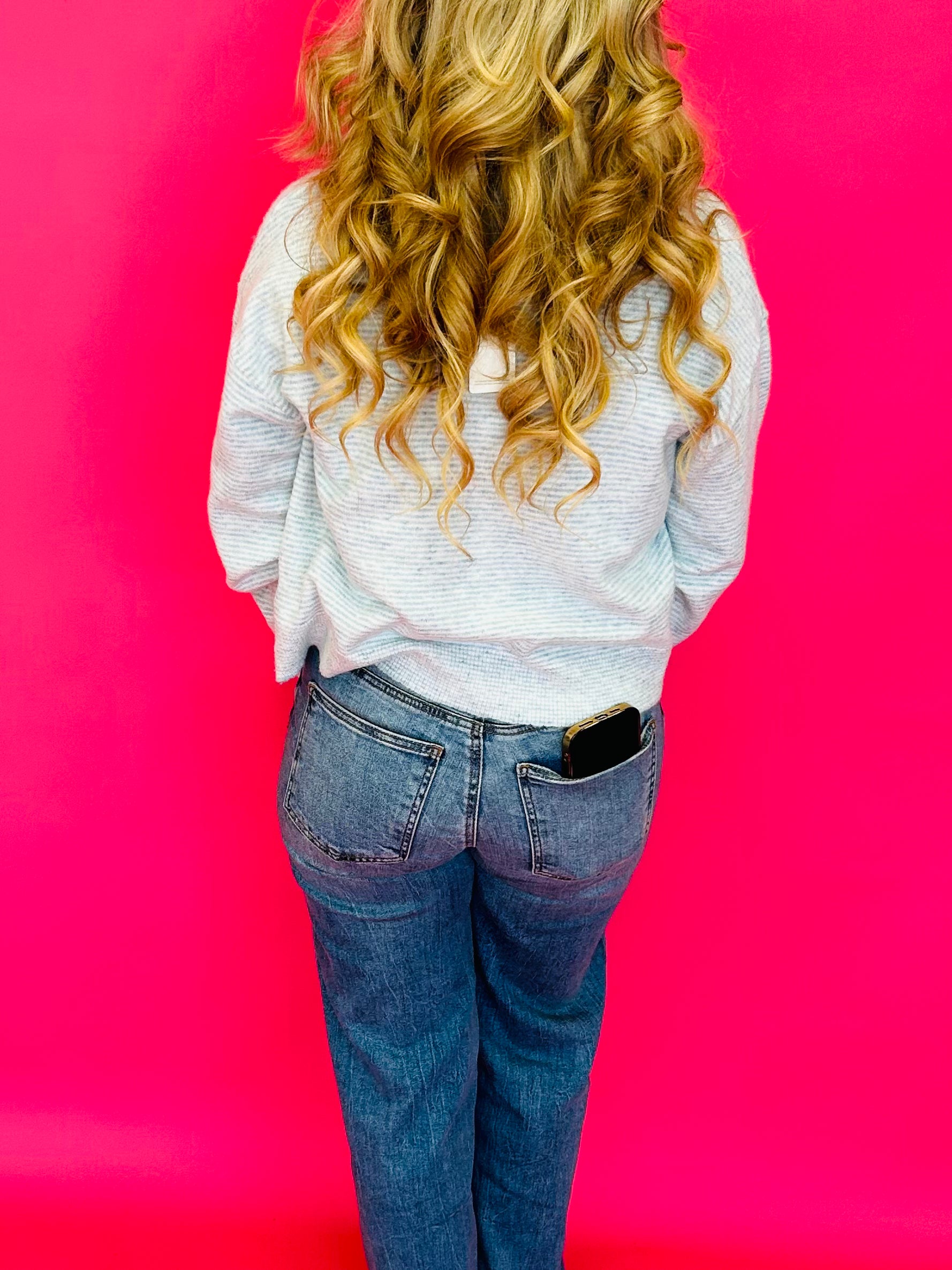 The Mint Days Striped Button-Up Sweater - Shabby 2 Chic Boutiques