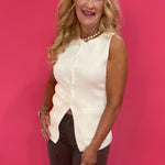The Modern Muse Sweater Vest in Ivory