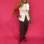 The Modern Muse Sweater Vest in Ivory