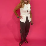 The Modern Muse Sweater Vest in Ivory