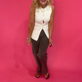 The Modern Muse Sweater Vest in Ivory