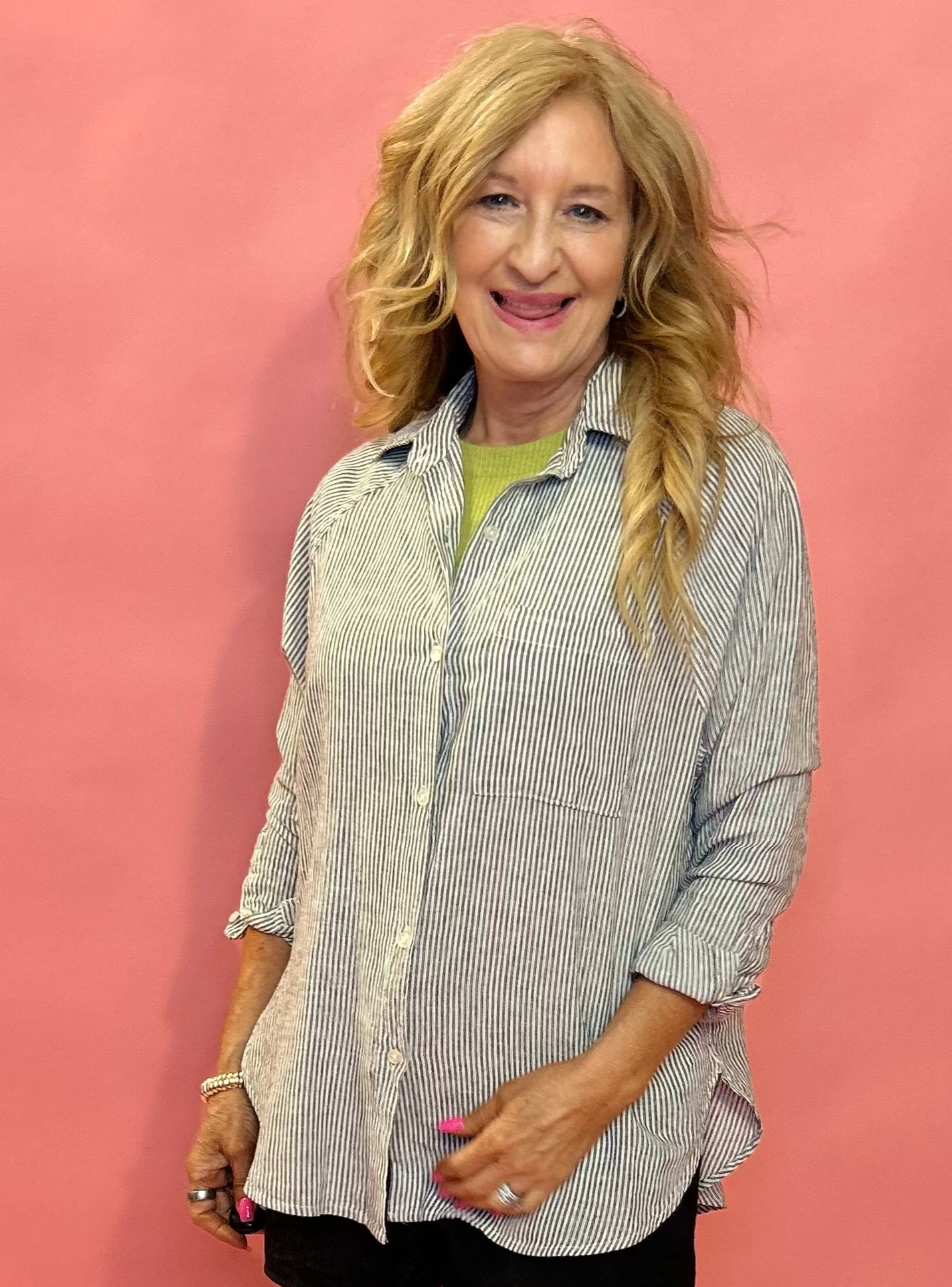 The Perfect Linen Top in Sea Salt