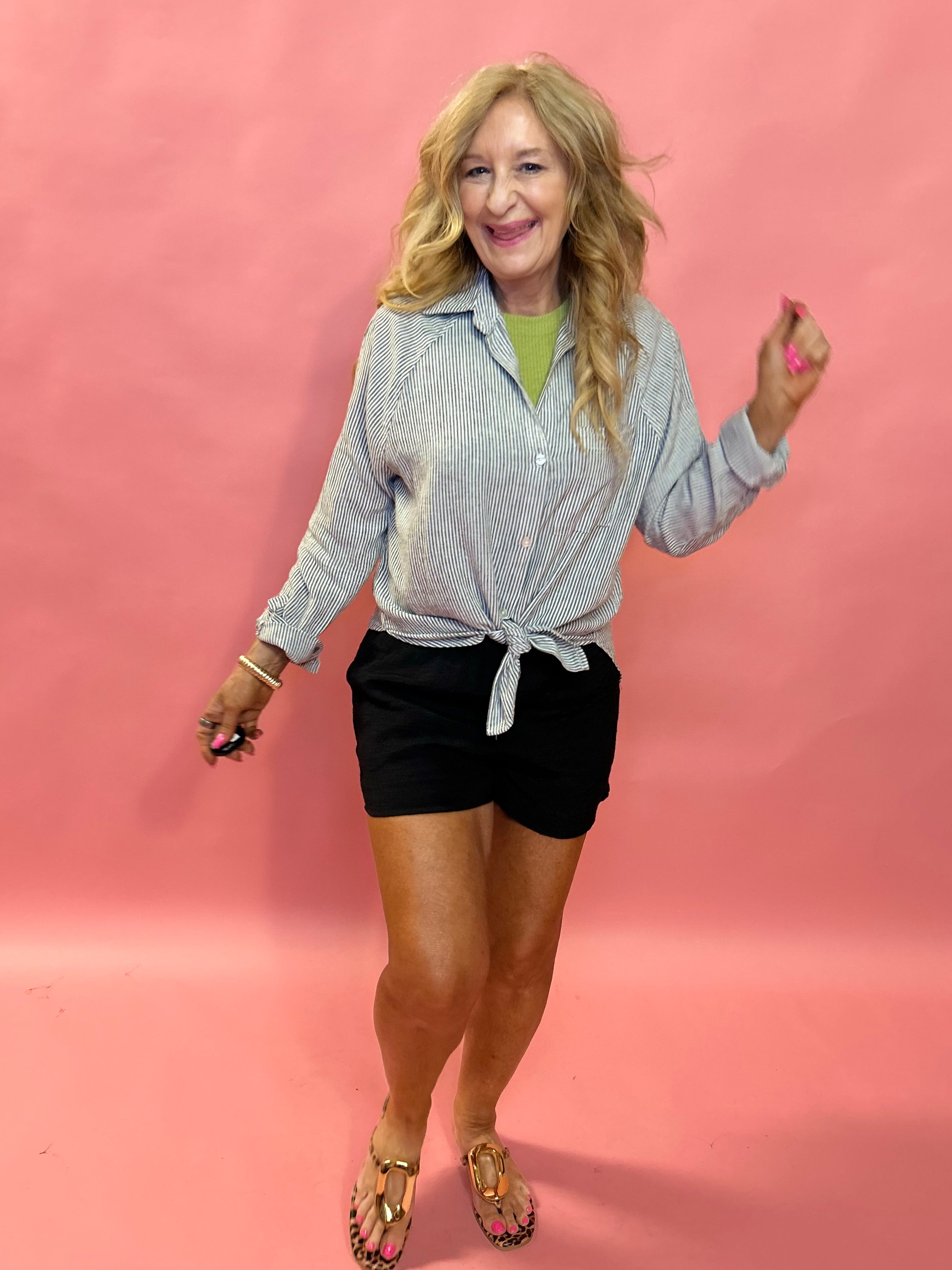 The Perfect Linen Top in Sea Salt