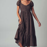 The Picnic Date Check Midi Dress