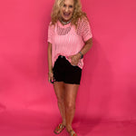 The “Pink Paradise” Crochet Sweater - Shabby 2 Chic Boutiques