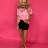 The “Pink Paradise” Crochet Sweater - Shabby 2 Chic Boutiques