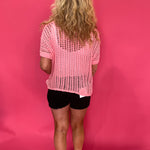 The “Pink Paradise” Crochet Sweater - Shabby 2 Chic Boutiques