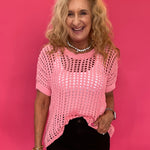 The “Pink Paradise” Crochet Sweater - Shabby 2 Chic Boutiques