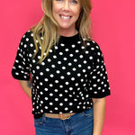 The Playfully Polished Polka Dot Knit Top - Shabby 2 Chic Boutiques
