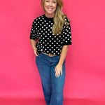 The Playfully Polished Polka Dot Knit Top - Shabby 2 Chic Boutiques