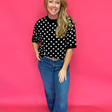The Playfully Polished Polka Dot Knit Top - Shabby 2 Chic Boutiques