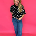 The Playfully Polished Polka Dot Knit Top - Shabby 2 Chic Boutiques