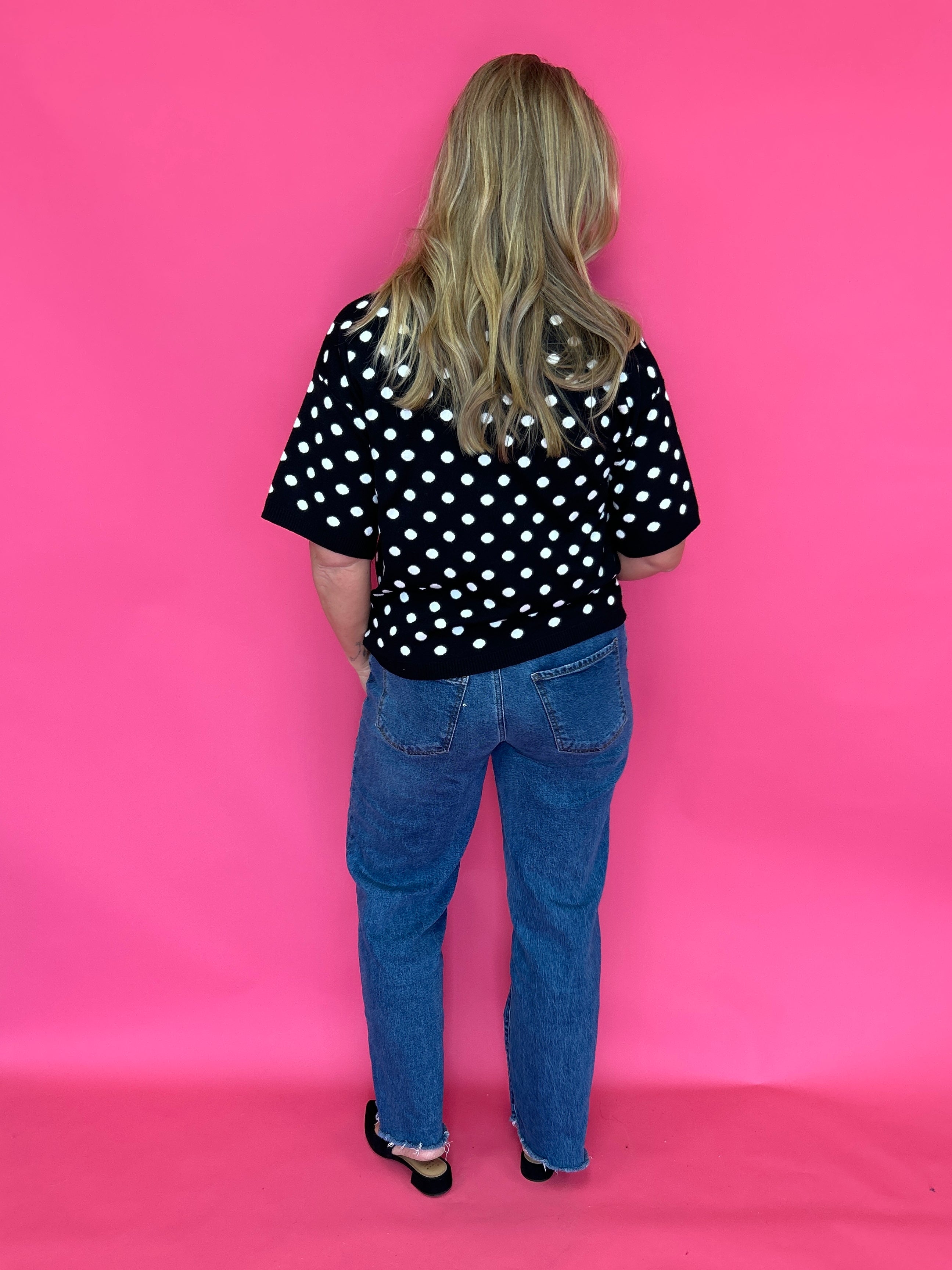 The Playfully Polished Polka Dot Knit Top - Shabby 2 Chic Boutiques