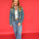 The Polished Edge Tweed-Trim Denim Jacket - Shabby 2 Chic Boutiques