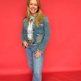 The Polished Edge Tweed-Trim Denim Jacket - Shabby 2 Chic Boutiques