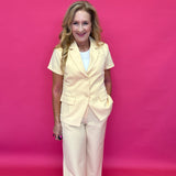 The Polished Line Pin-Tucked Short Sleeve Blazer - Shabby 2 Chic Boutiques