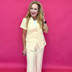 The Polished Line Pin-Tucked Short Sleeve Blazer - Shabby 2 Chic Boutiques