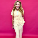 The Polished Line Pin-Tucked Short Sleeve Blazer - Shabby 2 Chic Boutiques