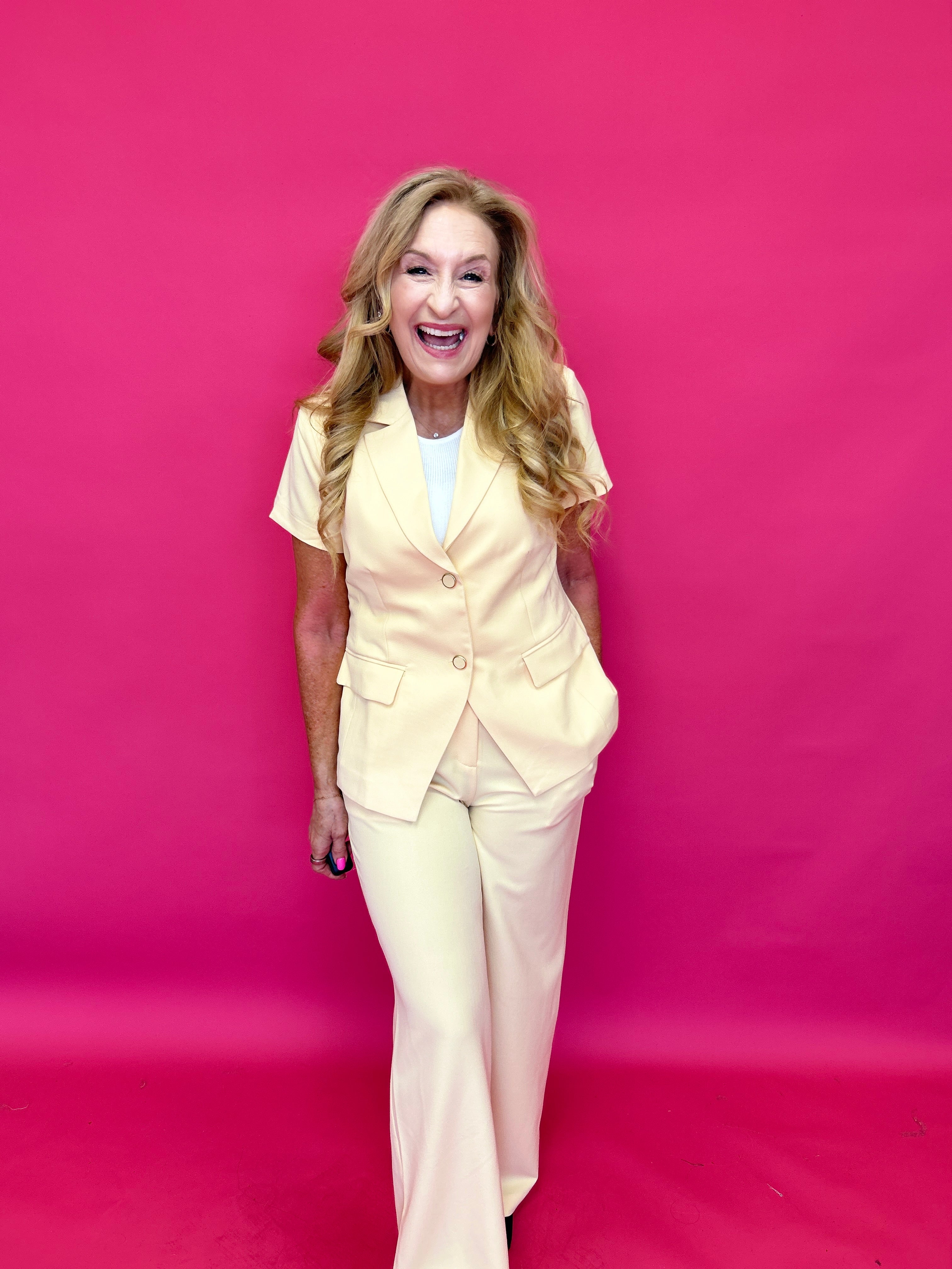 The Polished Line Pin-Tucked Short Sleeve Blazer - Shabby 2 Chic Boutiques