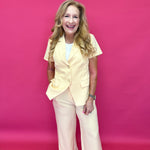 The Polished Line Pin-Tucked Short Sleeve Blazer - Shabby 2 Chic Boutiques