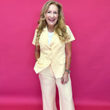 The Polished Line Pin-Tucked Short Sleeve Blazer - Shabby 2 Chic Boutiques