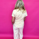 The Polished Line Pin-Tucked Short Sleeve Blazer - Shabby 2 Chic Boutiques