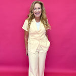 The Polished Line Pin-Tucked Trouser  in Navy - Shabby 2 Chic Boutiques