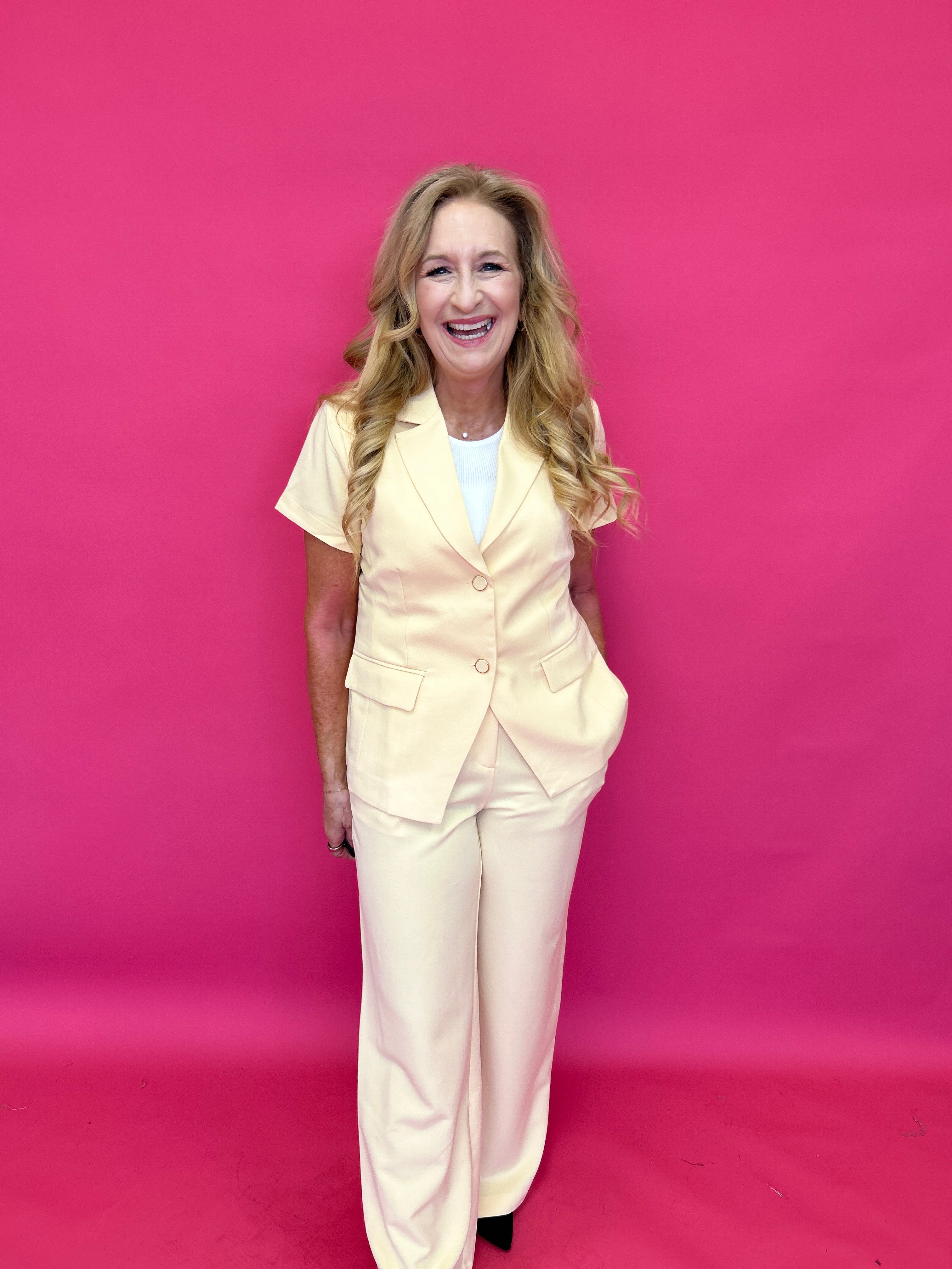 The Polished Line Pin-Tucked Trouser  in Navy - Shabby 2 Chic Boutiques