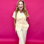 The Polished Line Pin-Tucked Trouser  in Navy - Shabby 2 Chic Boutiques