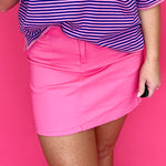The Pretty in Pink Stretch Denim Mini - Shabby 2 Chic Boutiques
