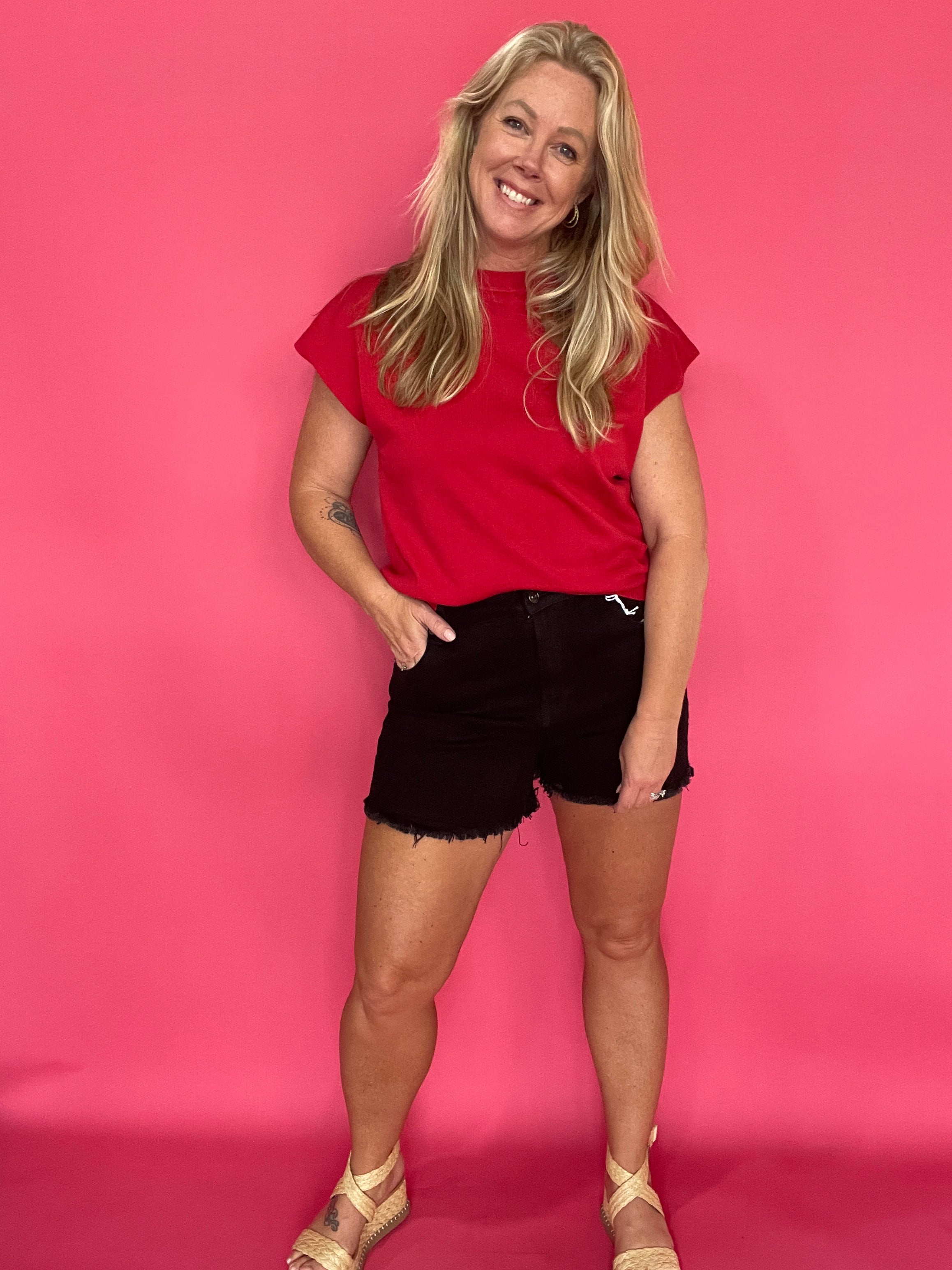 The “Red & Ready” Sweater Top - Shabby 2 Chic Boutiques