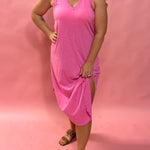 The Reverie Slub Dress in Pink