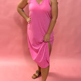 The Reverie Slub Dress in Pink