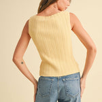 The Sleek Rib Knit Top in Brown