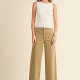 The Sleek Rib Knit Top in Brown