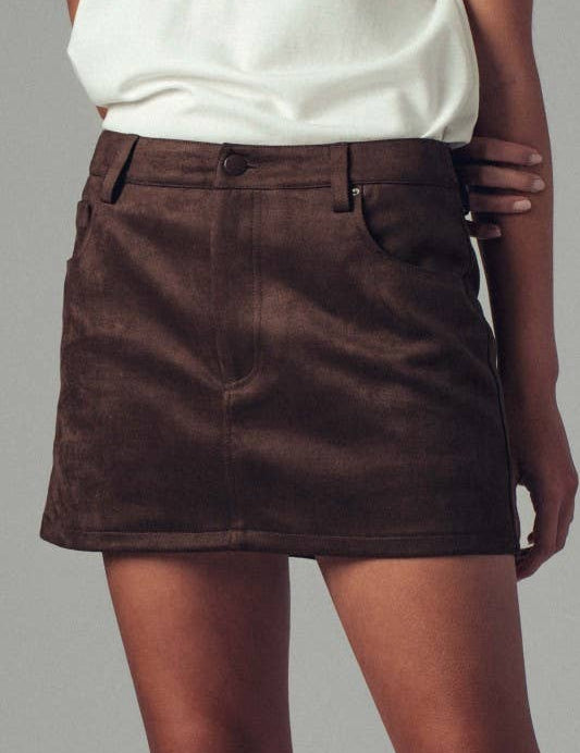 The Sleek & Suede Mini Skort