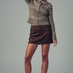 The Sleek & Suede Mini Skort