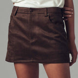 The Sleek & Suede Mini Skort