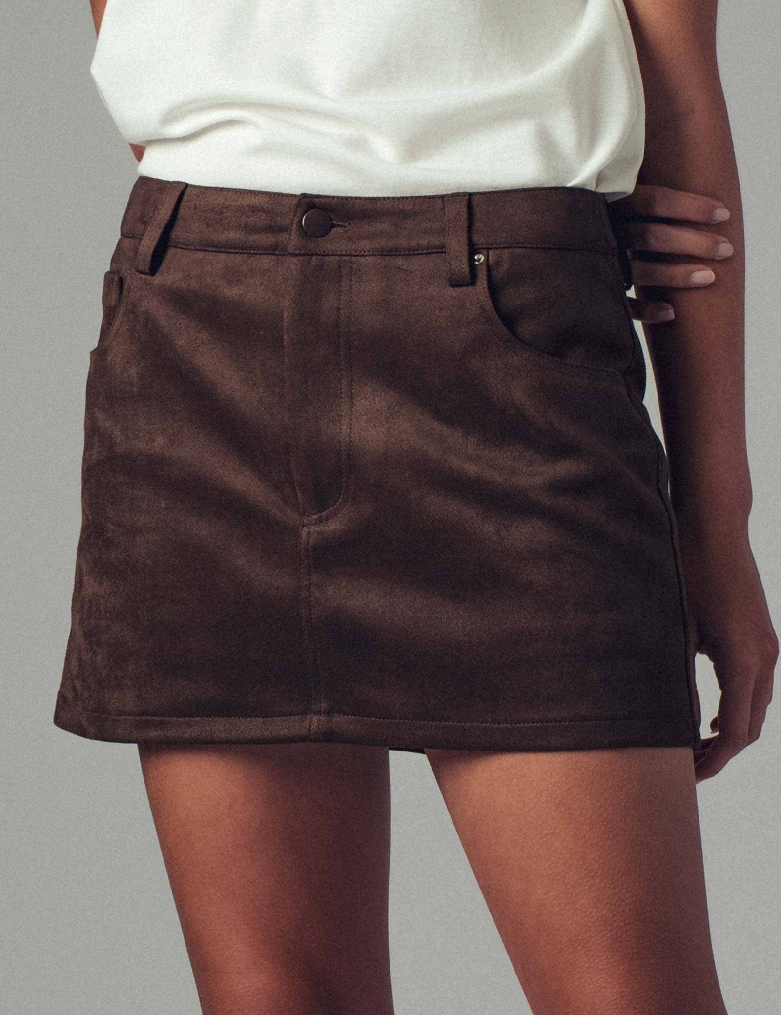 The Sleek & Suede Mini Skort