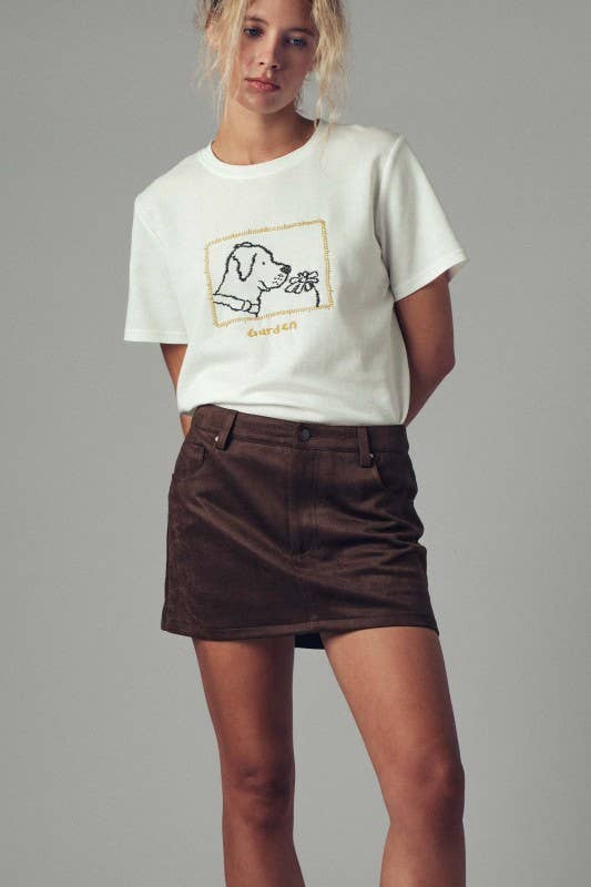 The Sleek & Suede Mini Skort